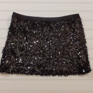 Black sequin mini-skirt